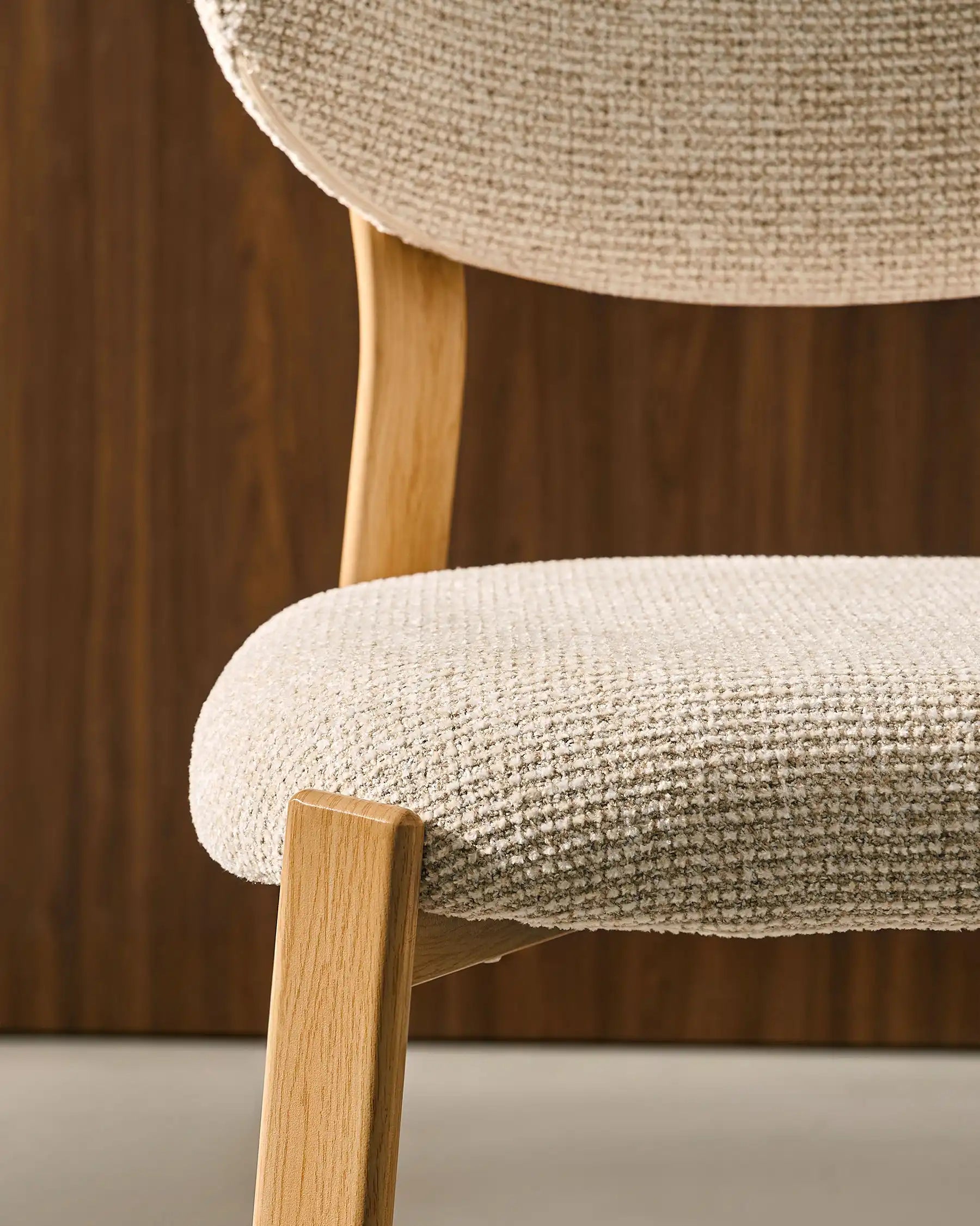 Bramley Beige Chenille Bar Stools, 65 cm