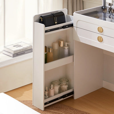 Nuvia Dressing Table Set with Foldable Mirror