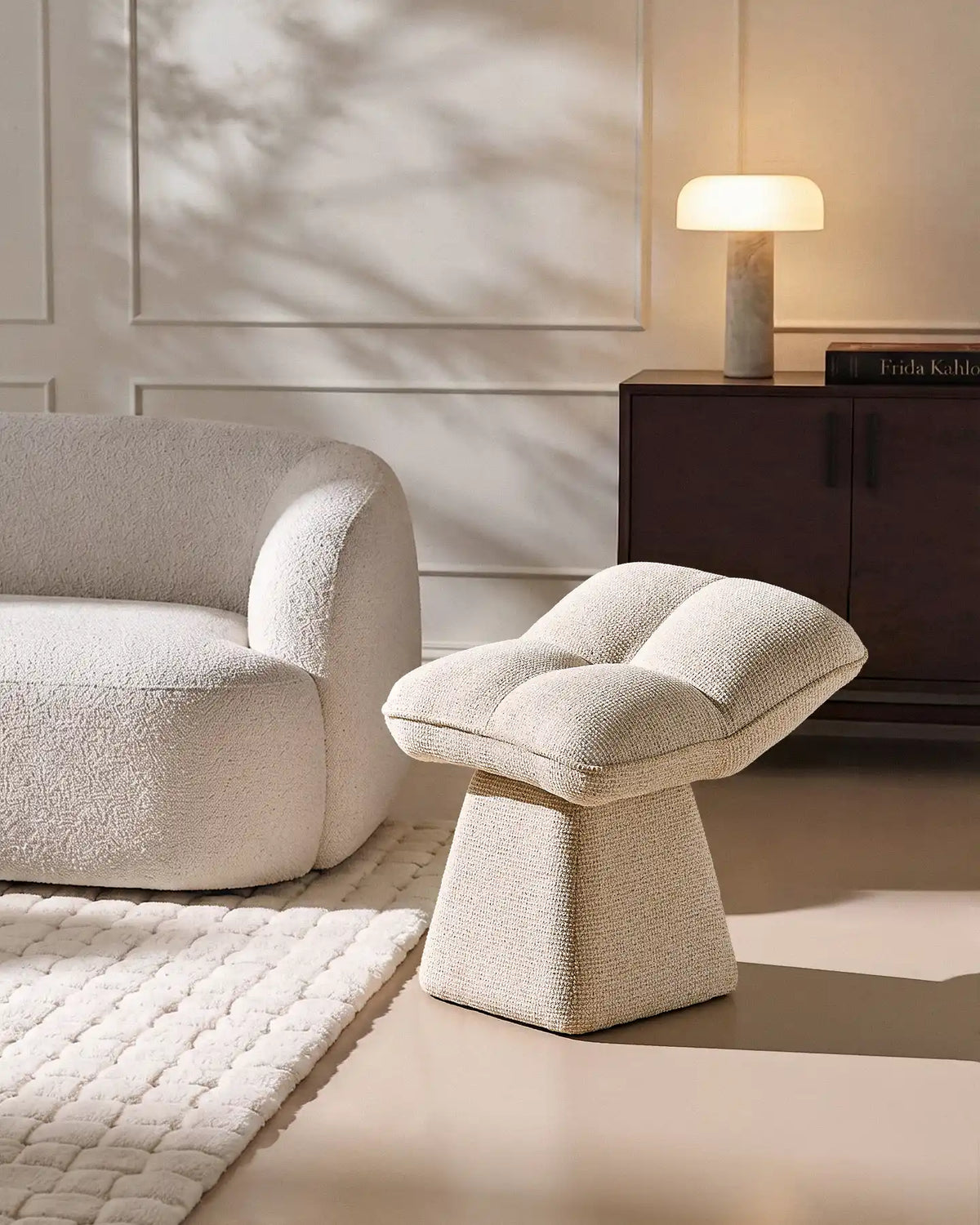 Liora Chenille Swivel Vanity Stool