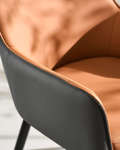 Maxine Two-Tone Faux Leather Dining Chairs