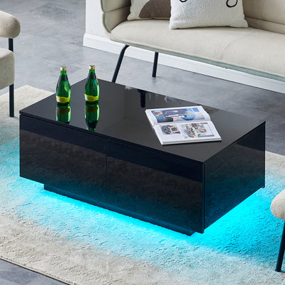 Elara Couchtisch mit LED-Beleuchtung & 4 Schubladen