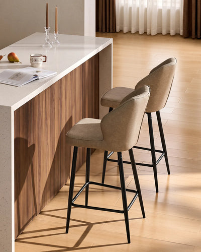 Tabourets de bar Danforth en similicuir, 65 cm