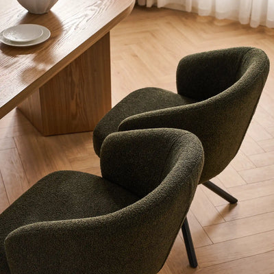 Cleo Bouclé Swivel Chair
