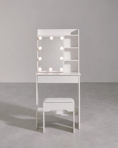 Mona Dressing Table with Sliding Mirror & Hidden Storage