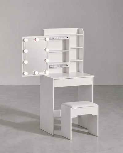 Mona Dressing Table with Sliding Mirror & Hidden Storage