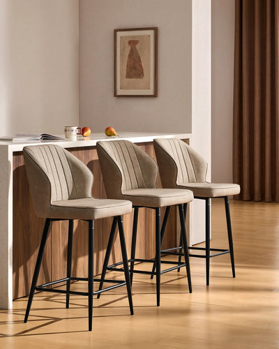 Tabourets de bar Danforth en similicuir, 65 cm