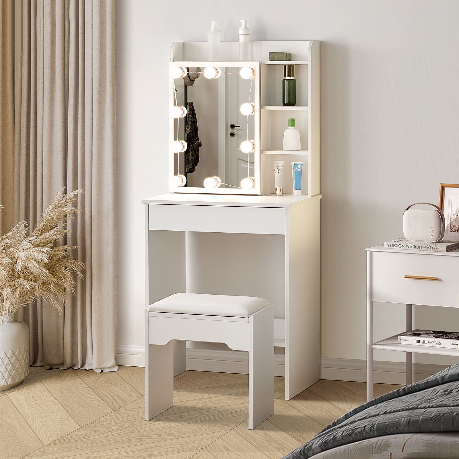 Mona Dressing Table with Sliding Mirror