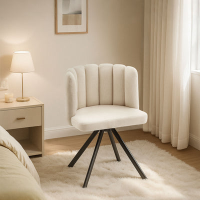 Fleur Linen Blend Swivel Chair