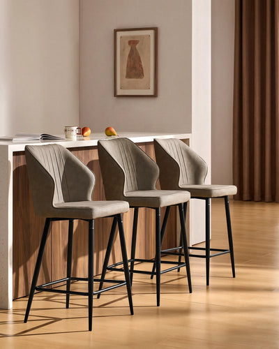 Tabourets de bar Danforth en similicuir, 65 cm