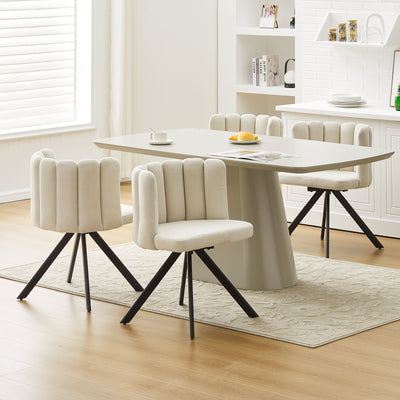 Fleur Linen Blend Swivel Chair