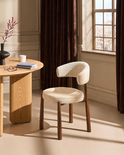Ansel Cream Chenille Dining Chair – Soft Textures and Timeless Design