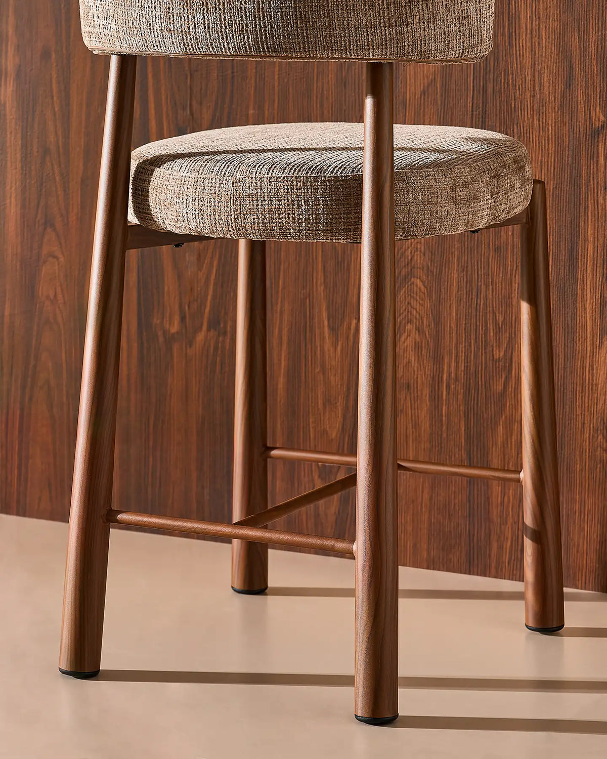 Ansel Taupe Chenille Bar Stool – Leg Detail