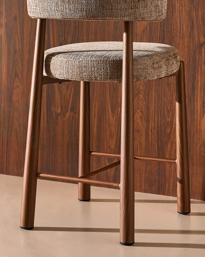 Ansel Taupe Chenille Bar Stool – Leg Detail