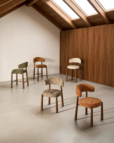 Ansel Taupe Chenille Dining Chairs – Matchande sittplatser till matsalen
