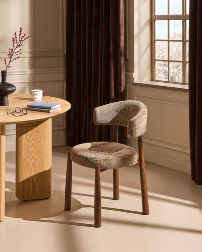Ansel Taupe Chenille Dining Chair – Diskret elegans och mjuk textur