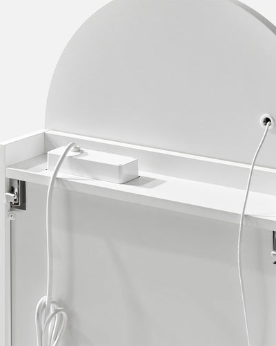 Arcadia White Bathroom Mirror Cabinet with Refined MDF Construction
