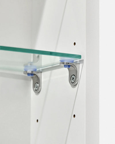 Arcadia White Bathroom Mirror Cabinet with Refined MDF Construction