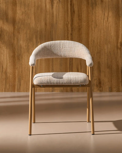 Arlo chenille dining chairs in a modern dining space