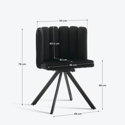 Fleur Velvet Swivel Chair