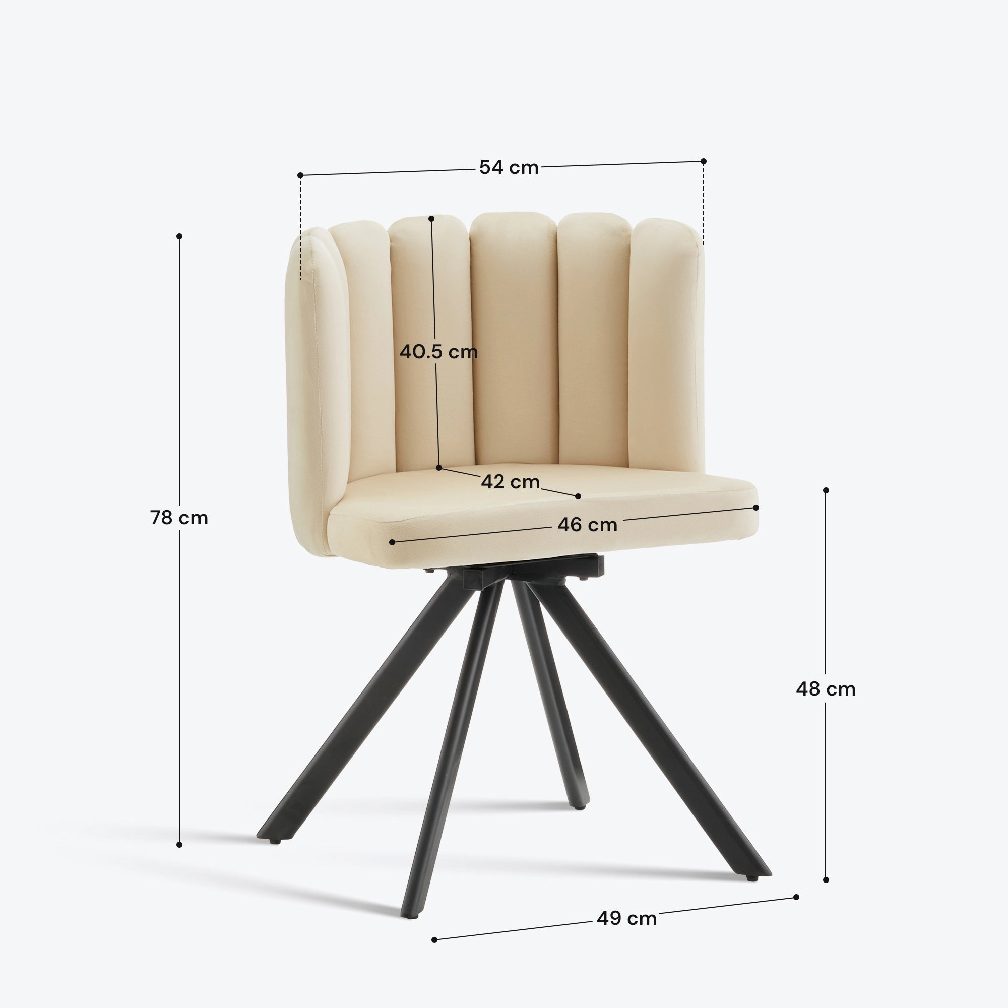 Fleur Velvet Swivel Chair