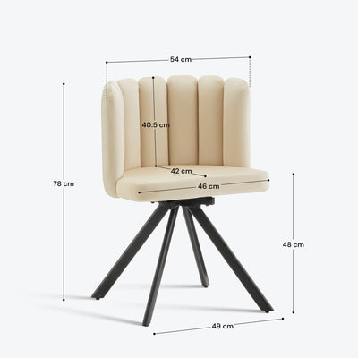 Fleur Velvet Swivel Chair