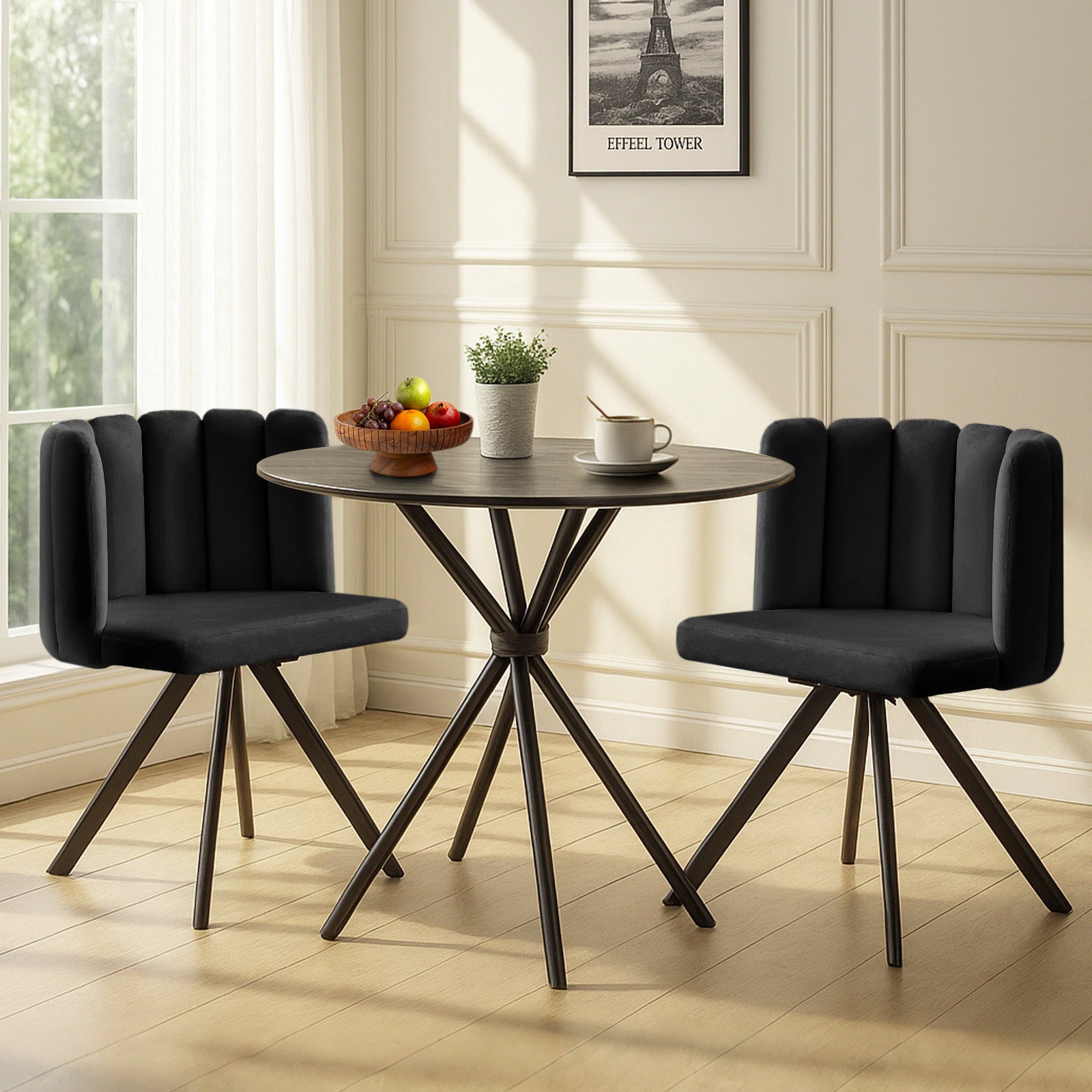 Fleur Velvet Swivel Chair