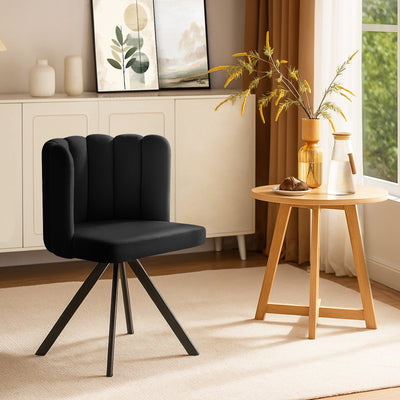 Fleur Velvet Swivel Chair