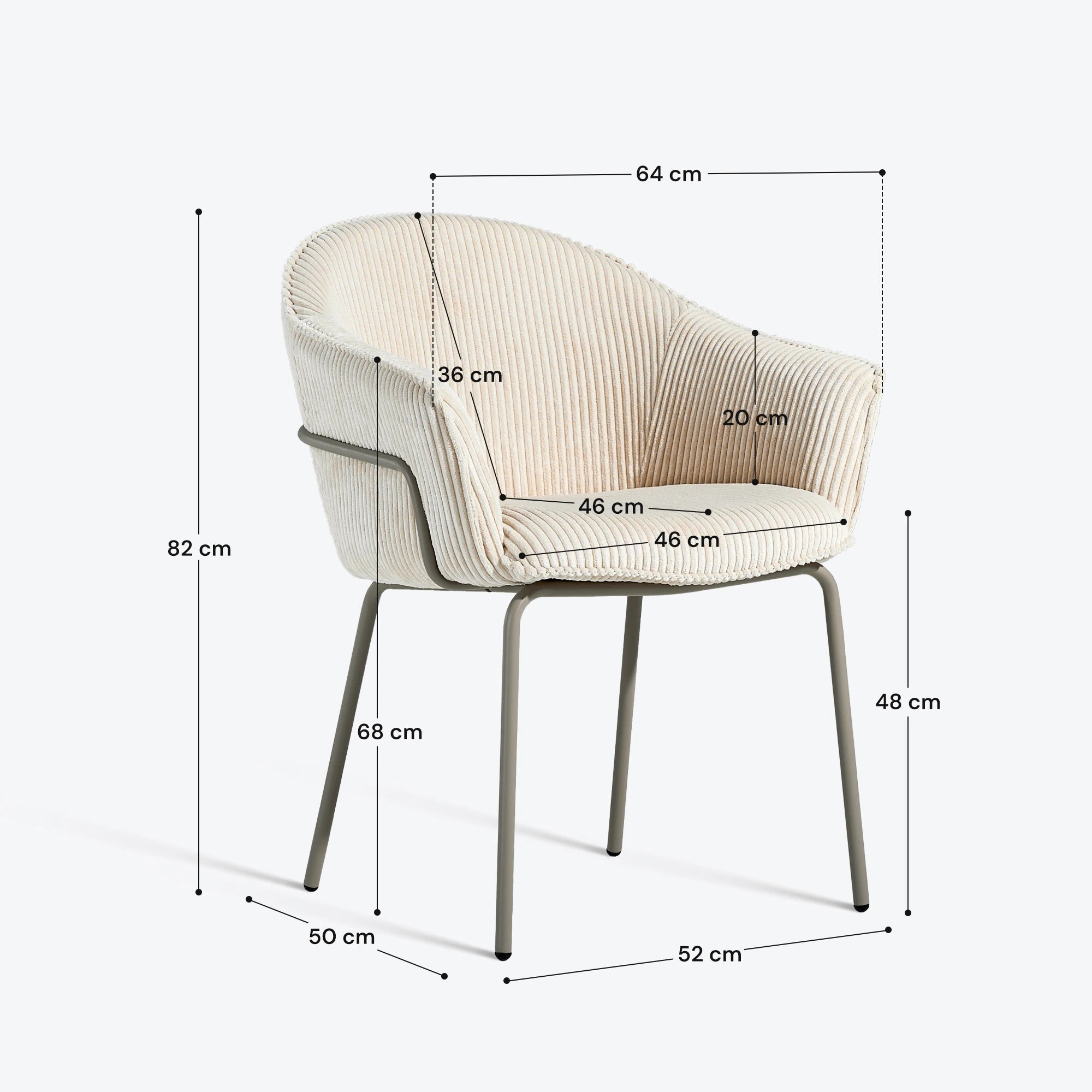 Clorice Corduroy Accent Dining Chair