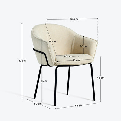 Clorice Linen Blend Accent Dining Chair