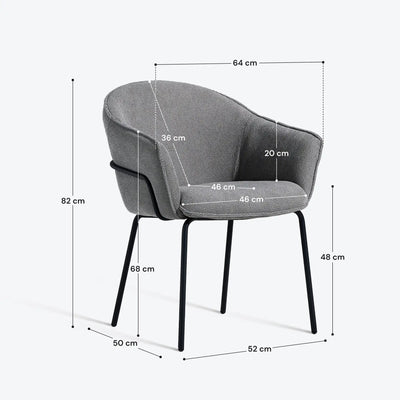 Clorice Linen Blend Accent Dining Chair