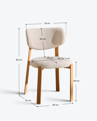 Bramley Beige Chenille Dining Chairs