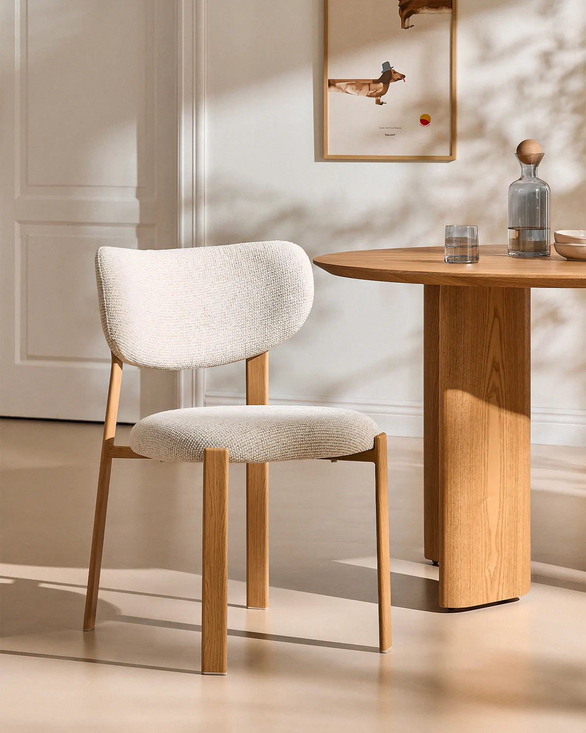 Bramley Beige Chenille Dining Chairs