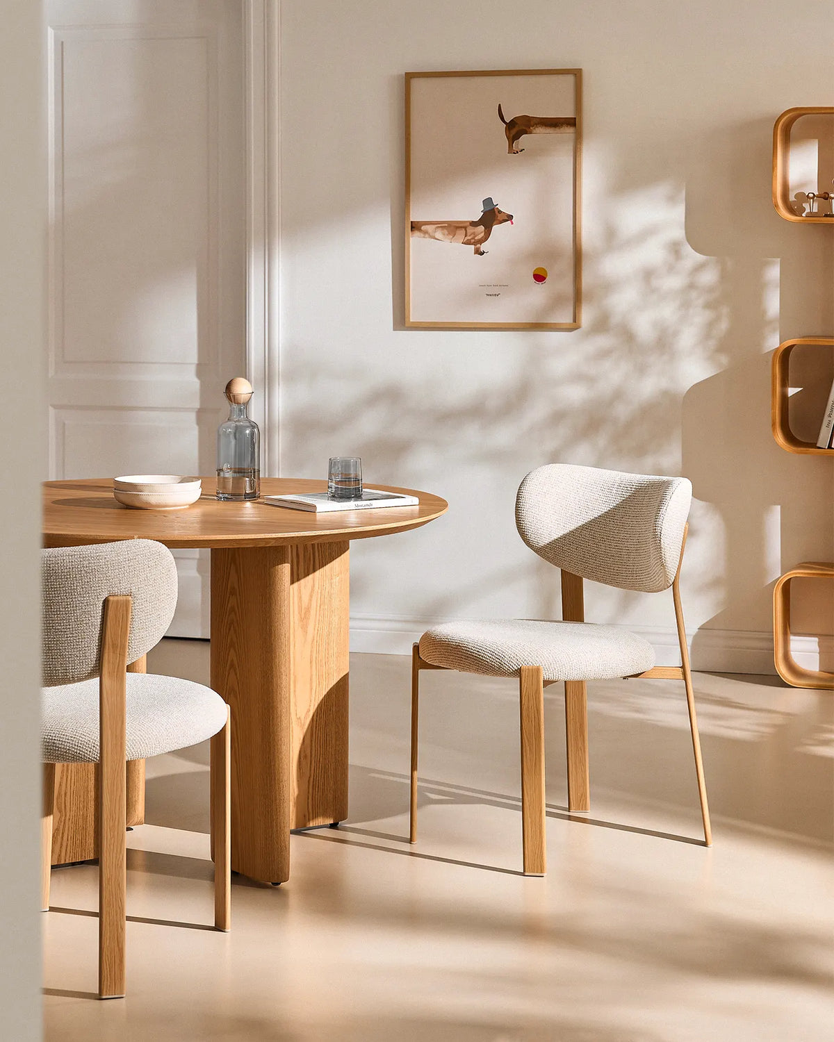 Bramley Beige Chenille Dining Chairs