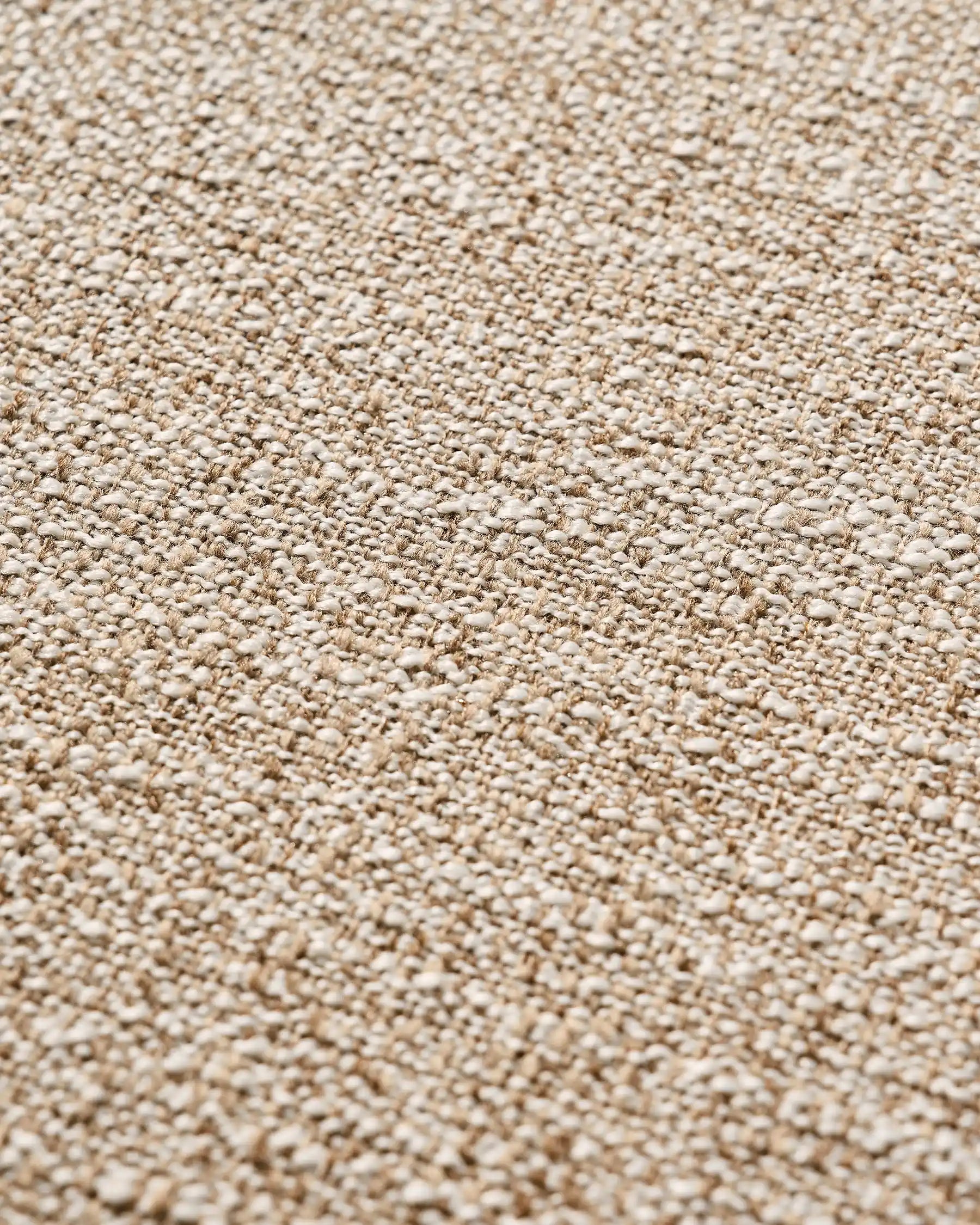 Close-up of beige linen blend upholstery on Bramley dining chairs