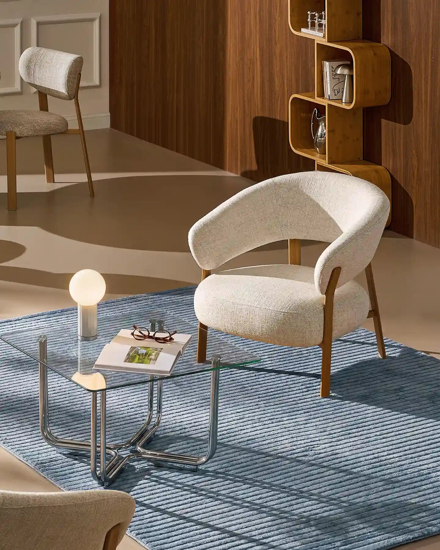 Bramley cream linen blend accent chair
