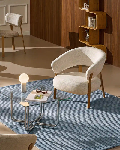 Bramley cream linen blend accent chair