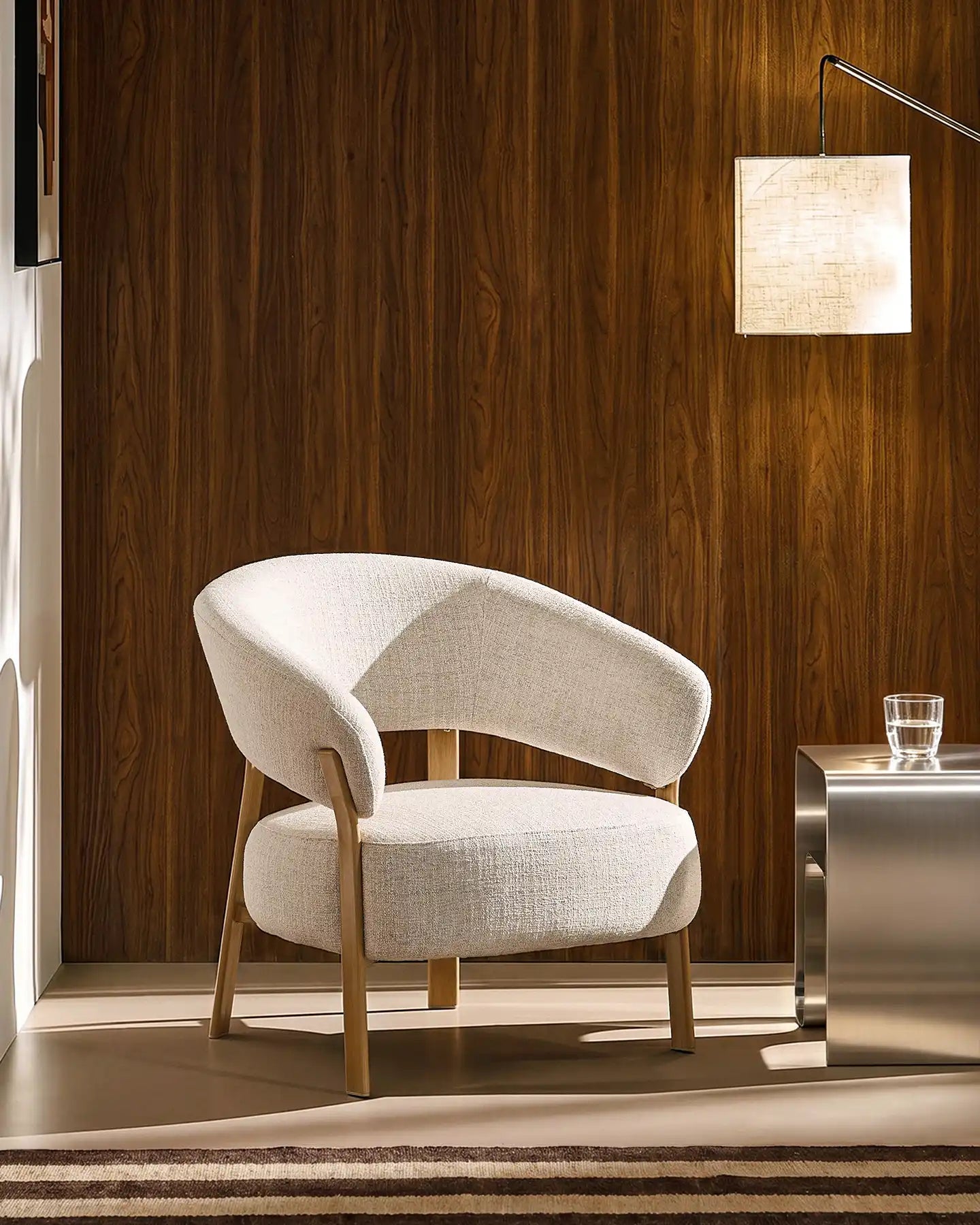 Bramley cream linen blend accent chair