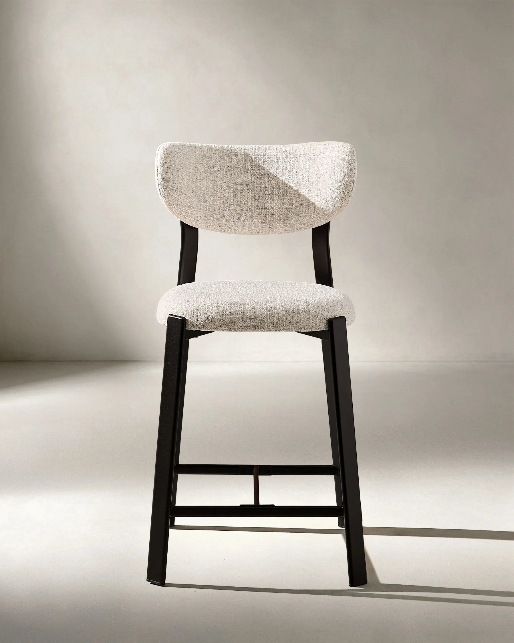 Bramley linen blend bar stools in linen blend upholstery