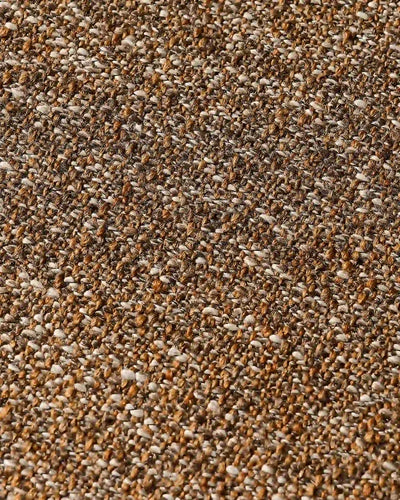 Close-up of mocha brown linen blend upholstery on Bramley accent chair