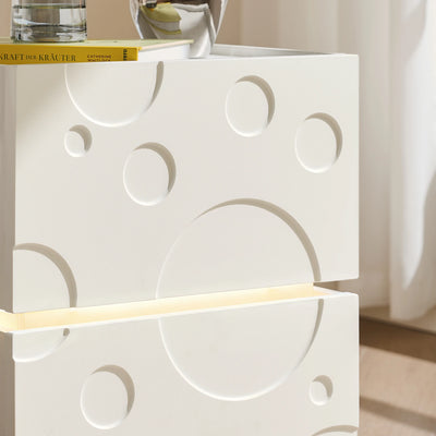 Bubbli White Bedside Table with a Soft Bubble-Inspired Form