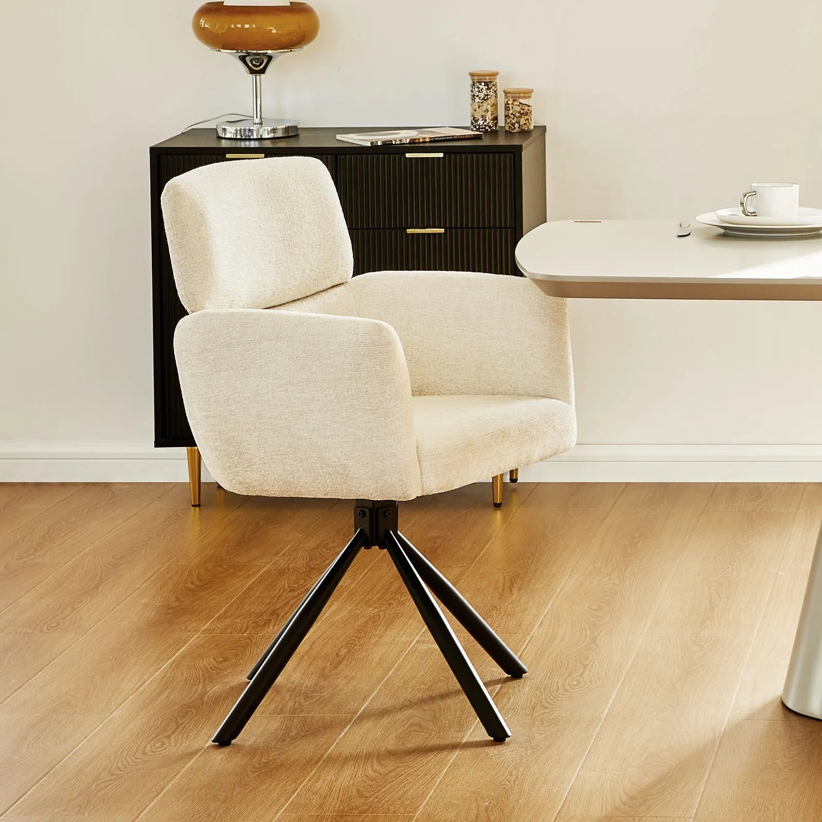 Castoro Chenille Swivel Chair