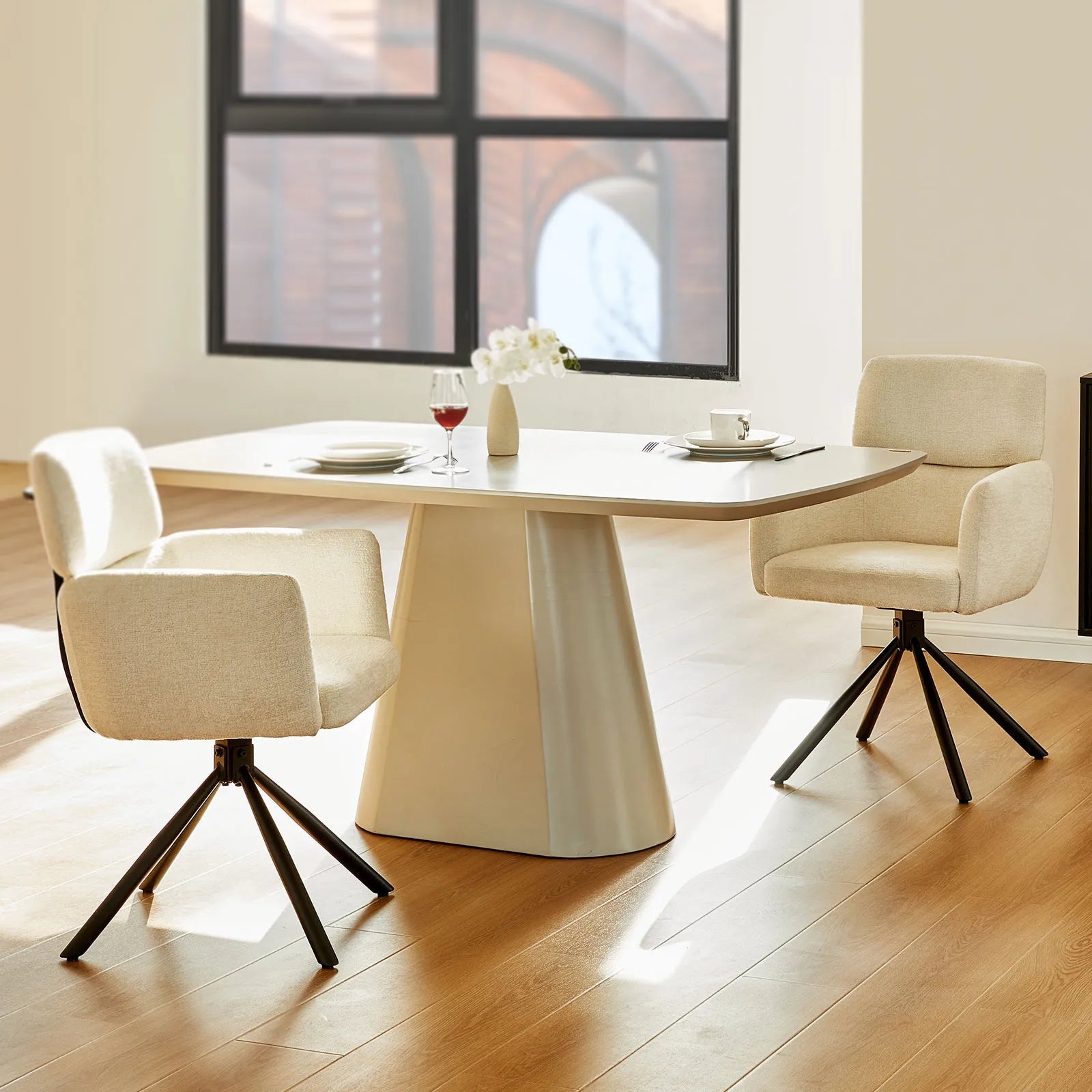 Castoro Chenille Swivel Chair