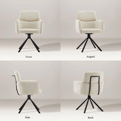 Castoro Chenille Swivel Chair