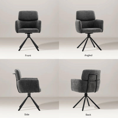 Castoro Chenille Swivel Chair