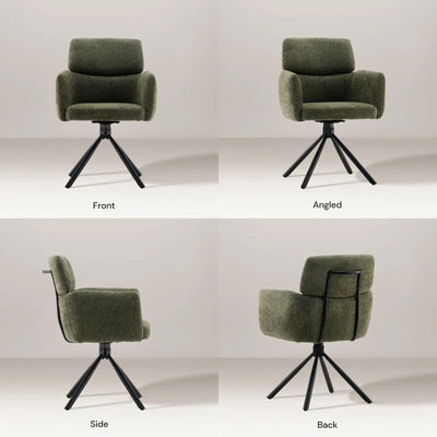 Castoro Chenille Swivel Chair