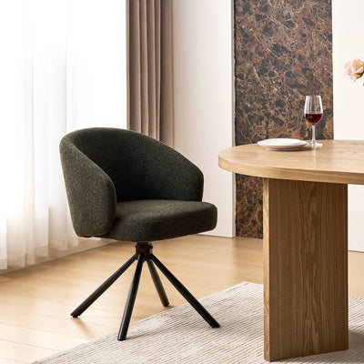 Cleo Bouclé Swivel Chair