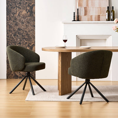 Cleo Bouclé Swivel Chair