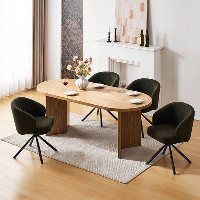 Cleo Bouclé Swivel Chair