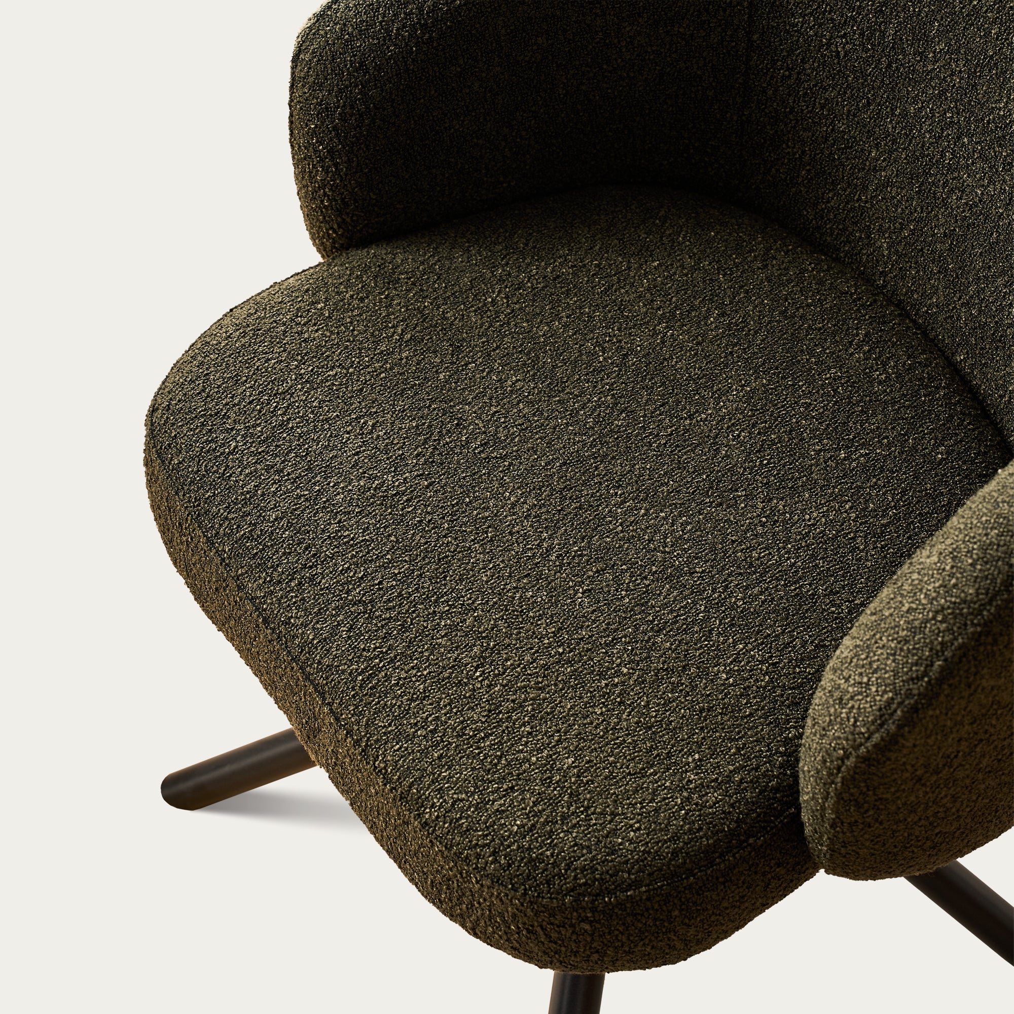 Cleo Bouclé Swivel Chair