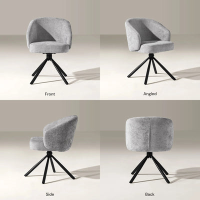 Cleo Chenille Swivel Chair